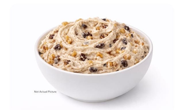 Cinnamon Raisin Walnut Cream Cheese on a Bagel.